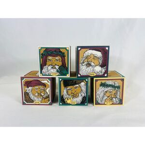 House of Lloyd Christmas: Santa Through the Years Blocks Set of 5